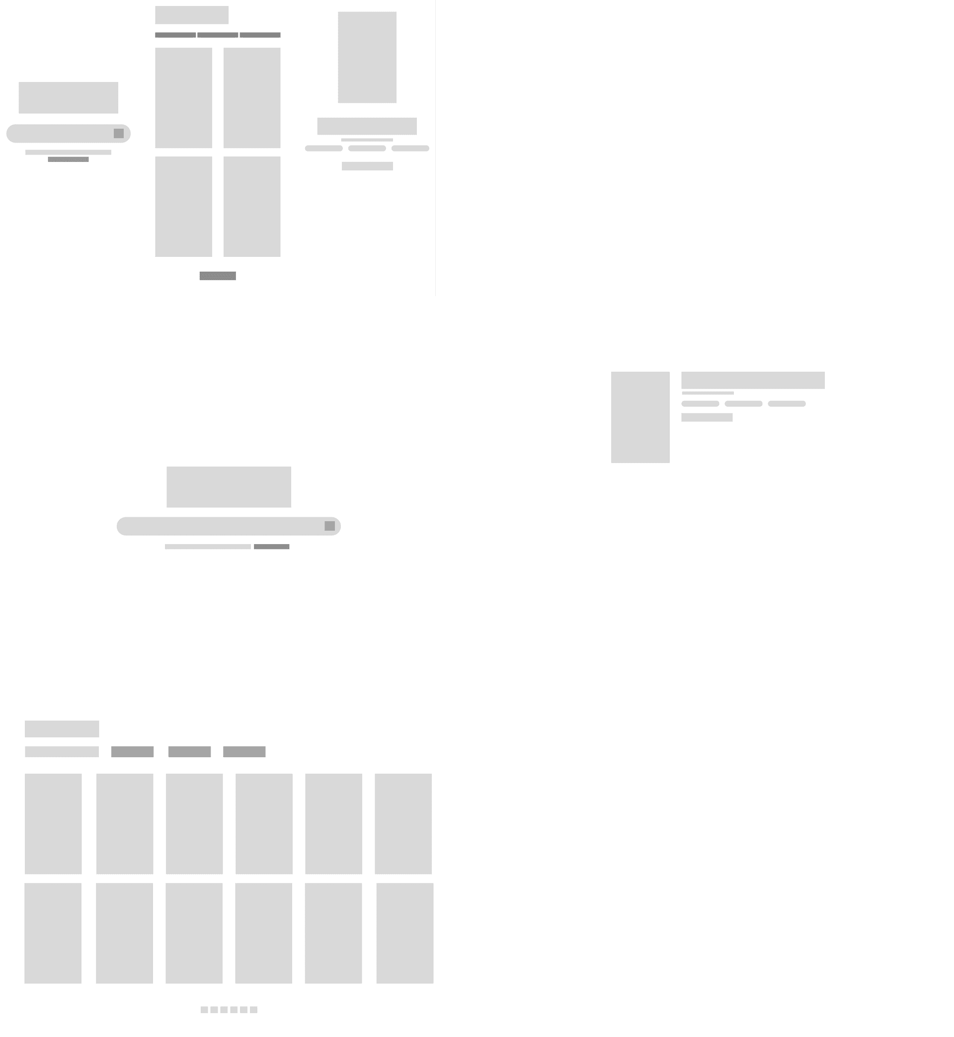 Wireframes for the app